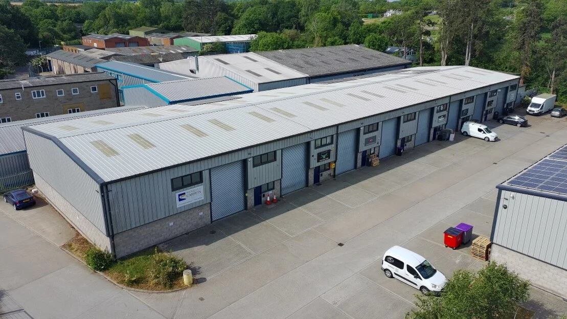 Industrial units with roller shutter doors